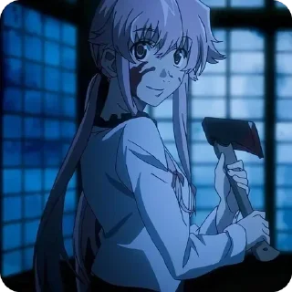 Sticker Yuno Gasai @animestickersii - 1