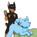 Sticker Zeke Doberman - 1