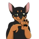 Sticker Zeke Doberman - 5