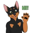 Sticker Zeke Doberman - 0