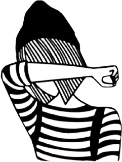 Стикер Жизнь в полоску - 9