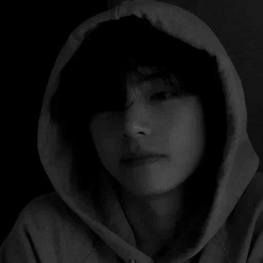 human face black and white clothing