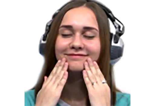 человеческое лицо Человек наушники