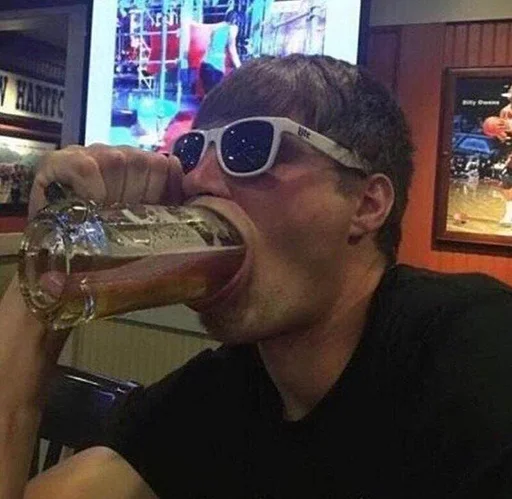 person human face drink